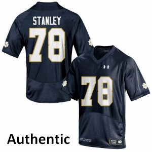 #78 Ronnie Stanley Notre Dame Men's Authentic NCAA Jersey Navy Blue