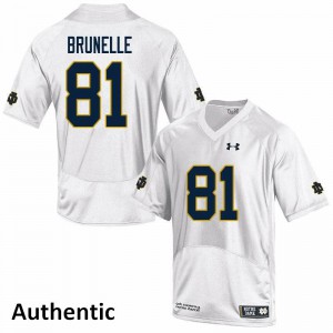 #81 Jay Brunelle UND Men's Authentic Official Jersey White