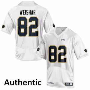 #82 Nic Weishar University of Notre Dame Men's Authentic Player Jersey White