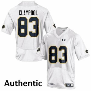#83 Chase Claypool Notre Dame Men's Authentic Stitch Jerseys White
