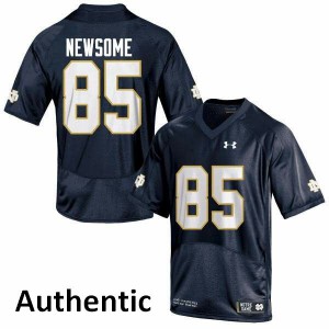 #85 Tyler Newsome Notre Dame Men's Authentic Embroidery Jerseys Navy Blue