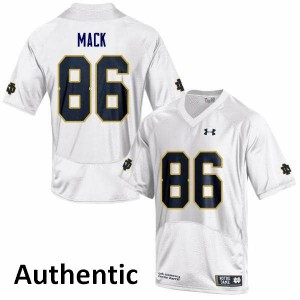 #86 Alize Mack Irish Men's Authentic Stitched Jerseys White