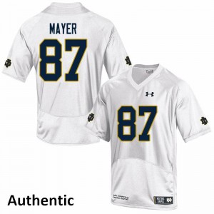 #87 Michael Mayer University of Notre Dame Men's Authentic University Jerseys White