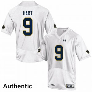 #9 Cam Hart University of Notre Dame Men's Authentic Football Jerseys White