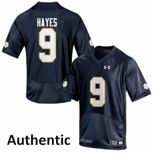 #9 Daelin Hayes Notre Dame Men's Authentic College Jersey Navy Blue
