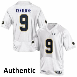 #9 Keenan Centlivre University of Notre Dame Men's Authentic Stitched Jerseys White