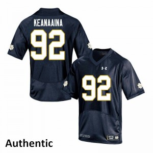 #92 Aidan Keanaaina UND Men's Authentic Official Jersey Navy