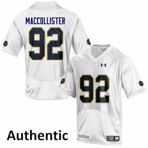 #92 Jonathon MacCollister University of Notre Dame Men's Authentic Official Jersey White