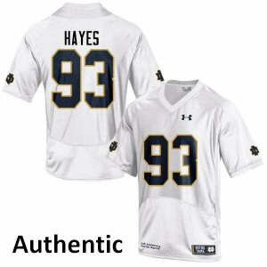 #93 Jay Hayes Notre Dame Men's Authentic Stitched Jerseys White