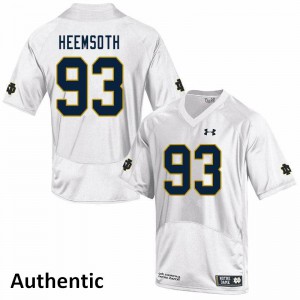 #93 Zane Heemsoth UND Men's Authentic Official Jerseys White