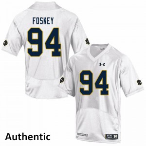 #94 Isaiah Foskey University of Notre Dame Men's Authentic College Jersey White