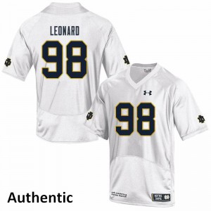 #98 Harrison Leonard UND Men's Authentic Player Jersey White