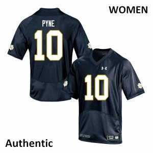 #10 Drew Pyne UND Women's Authentic College Jersey Navy