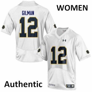 #12 Alohi Gilman Notre Dame Fighting Irish Women's Authentic Player Jerseys White