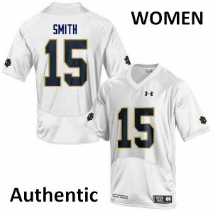 #15 Cameron Smith University of Notre Dame Women's Authentic Football Jerseys White