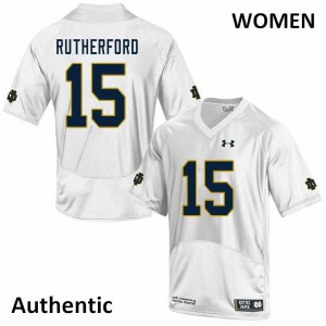 #15 Isaiah Rutherford UND Women's Authentic Player Jersey White