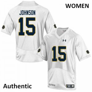 #15 Jordan Johnson Irish Women's Authentic Embroidery Jersey White