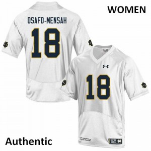 #18 Nana Osafo-Mensah Fighting Irish Women's Authentic Embroidery Jersey White