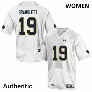 #19 Jay Bramblett UND Women's Authentic Official Jersey White
