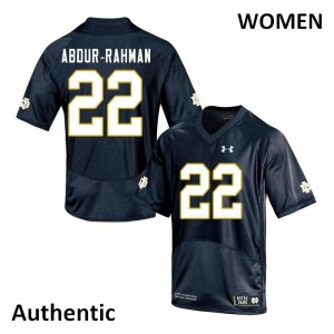 #22 Kendall Abdur-Rahman Notre Dame Women's Authentic Official Jersey Navy