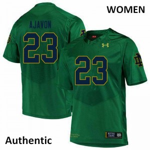 #23 Litchfield Ajavon Notre Dame Women's Authentic Stitch Jersey Green