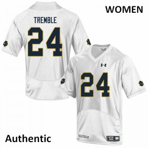 #24 Tommy Tremble Irish Women's Authentic Embroidery Jersey White