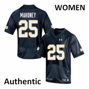 #25 John Mahoney Notre Dame Women's Authentic College Jerseys Navy