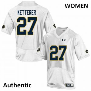 #27 Chase Ketterer Fighting Irish Women's Authentic Player Jersey White