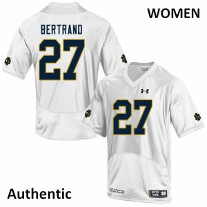 #27 JD Bertrand Fighting Irish Women's Authentic Stitched Jersey White