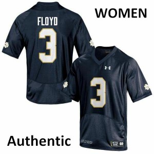 #3 Michael Floyd UND Women's Authentic Player Jersey Navy Blue