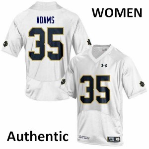 #35 David Adams Notre Dame Women's Authentic NCAA Jerseys White
