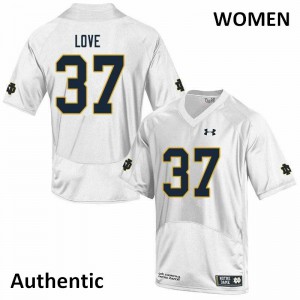 #37 Chase Love University of Notre Dame Women's Authentic Alumni Jerseys White