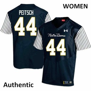 #44 Alex Peitsch UND Women's Alternate Authentic NCAA Jerseys Navy Blue