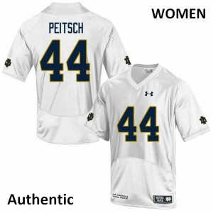 #44 Alex Peitsch UND Women's Authentic Official Jersey White