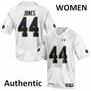 #44 Jamir Jones Notre Dame Fighting Irish Women's Authentic Football Jersey White