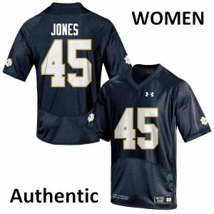 #45 Jonathan Jones UND Women's Authentic Official Jersey Navy Blue