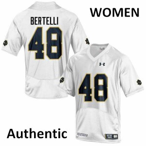 #48 Angelo Bertelli University of Notre Dame Women's Authentic University Jersey White