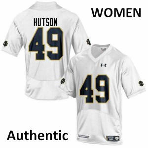 #49 Brandon Hutson UND Women's Authentic Alumni Jerseys White