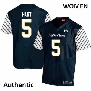#5 Cam Hart Irish Women's Alternate Authentic High School Jersey Navy Blue