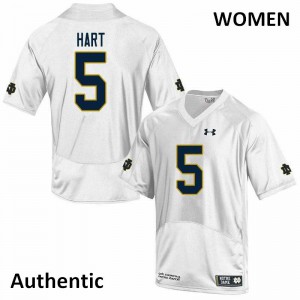 #5 Cam Hart University of Notre Dame Women's Authentic Football Jerseys White