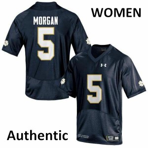#5 Nyles Morgan University of Notre Dame Women's Authentic Player Jerseys Navy Blue