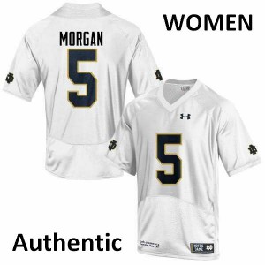 #5 Nyles Morgan Notre Dame Fighting Irish Women's Authentic NCAA Jerseys White