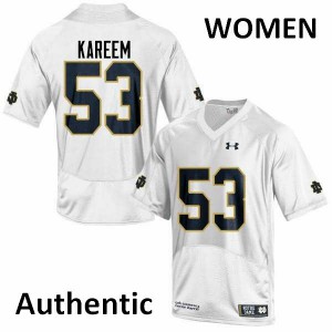 #53 Khalid Kareem Irish Women's Authentic Stitched Jersey White