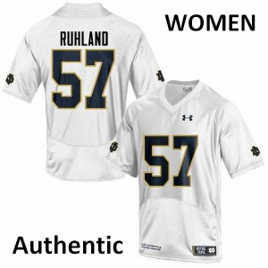 #57 Trevor Ruhland Irish Women's Authentic Official Jersey White