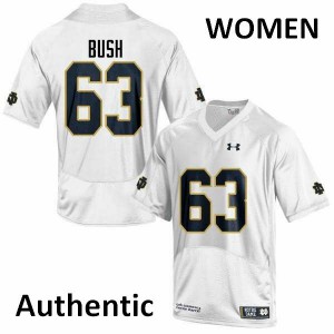 #63 Sam Bush UND Women's Authentic Stitch Jerseys White