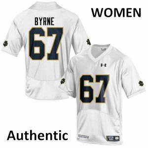 #67 Jimmy Byrne Irish Women's Authentic Official Jerseys White