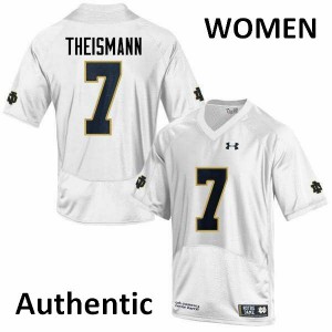 #7 Joe Theismann Notre Dame Fighting Irish Women's Authentic Stitched Jerseys White