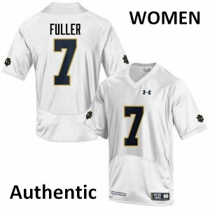 #7 Will Fuller UND Women's Authentic Football Jerseys White