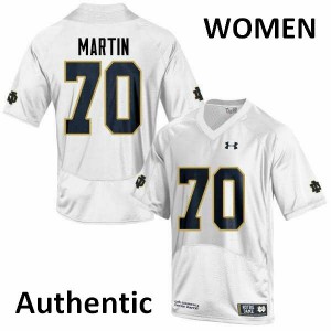 #70 Zack Martin UND Women's Authentic NCAA Jersey White