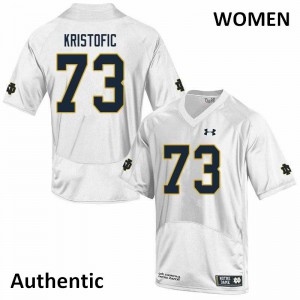 #73 Andrew Kristofic UND Women's Authentic College Jerseys White